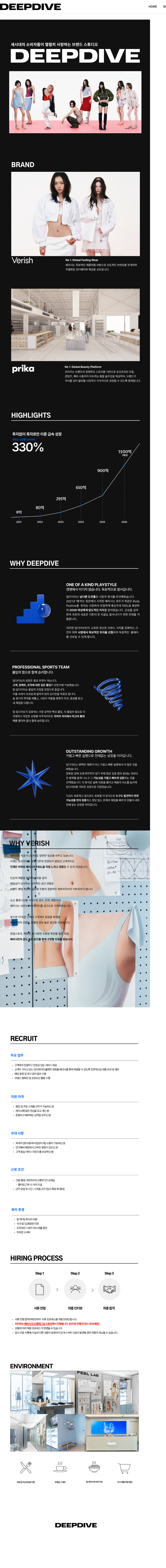 딥다이브 [베리시 도산] 플래그십 스토어 파트타이머 채용공고