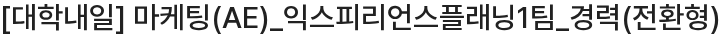 대학내일 마케팅(AE)_익스피리언스플래닝1팀_경력(전환형) 채용공고