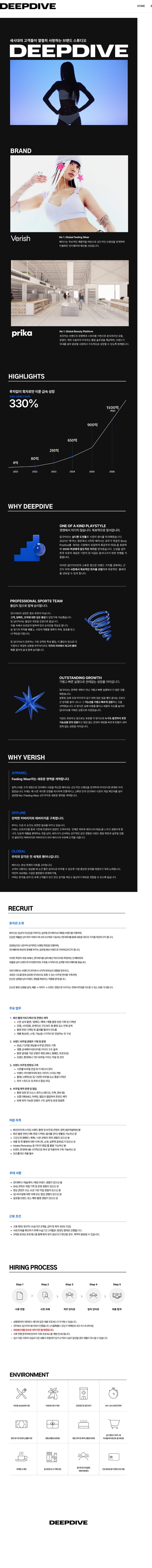 딥다이브 [베리시] 아트 디렉터 직군 VISUAL (경력 3년 이상) 채용공고