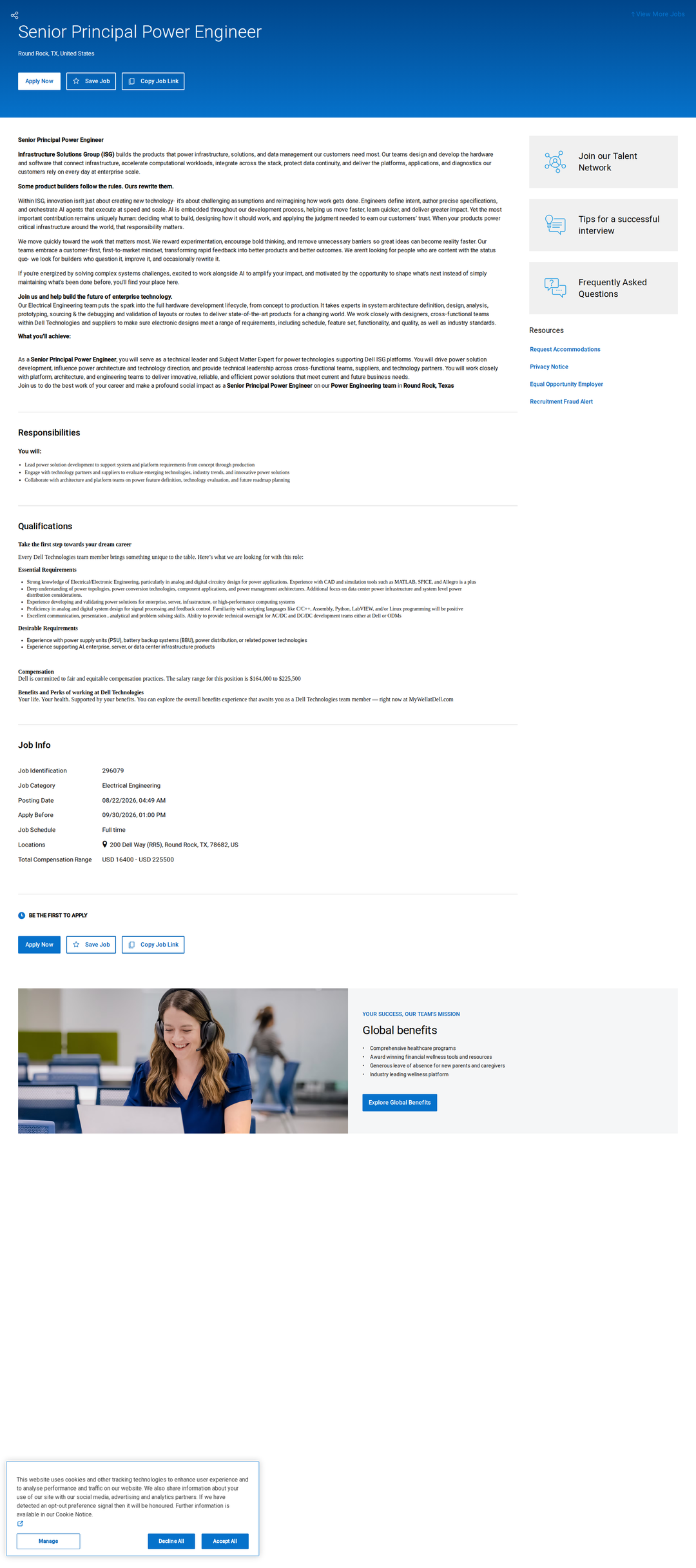 DELL Senior Principal Power Engineer 채용공고