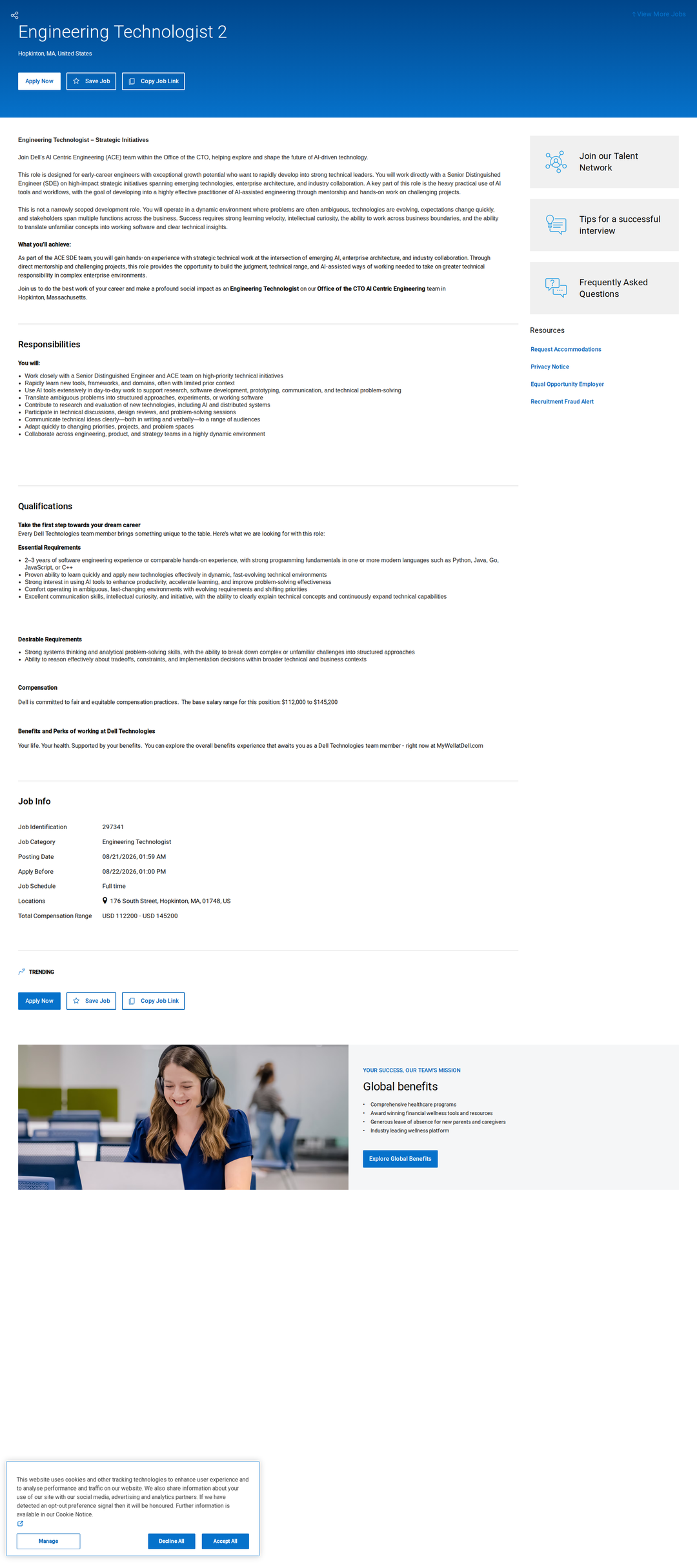 DELL Engineering Technologist – Strategic Initiatives 채용공고