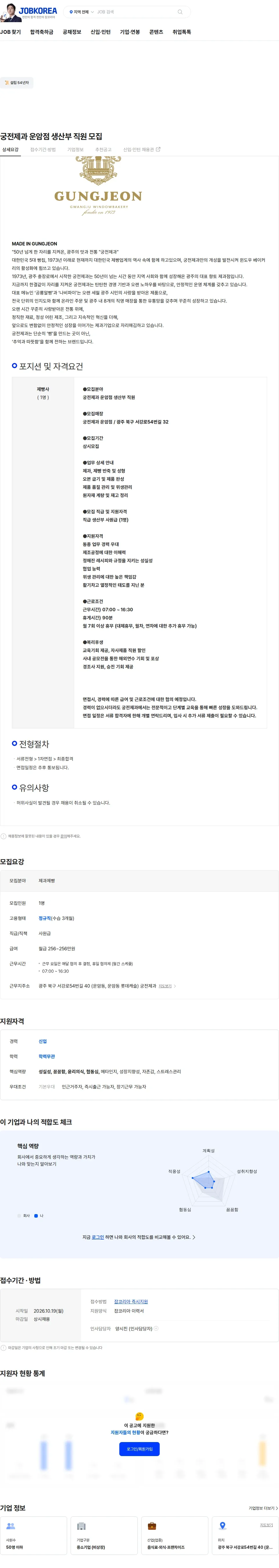 궁전제과운암 궁전제과 운암점 생산부 직원 모집 채용공고