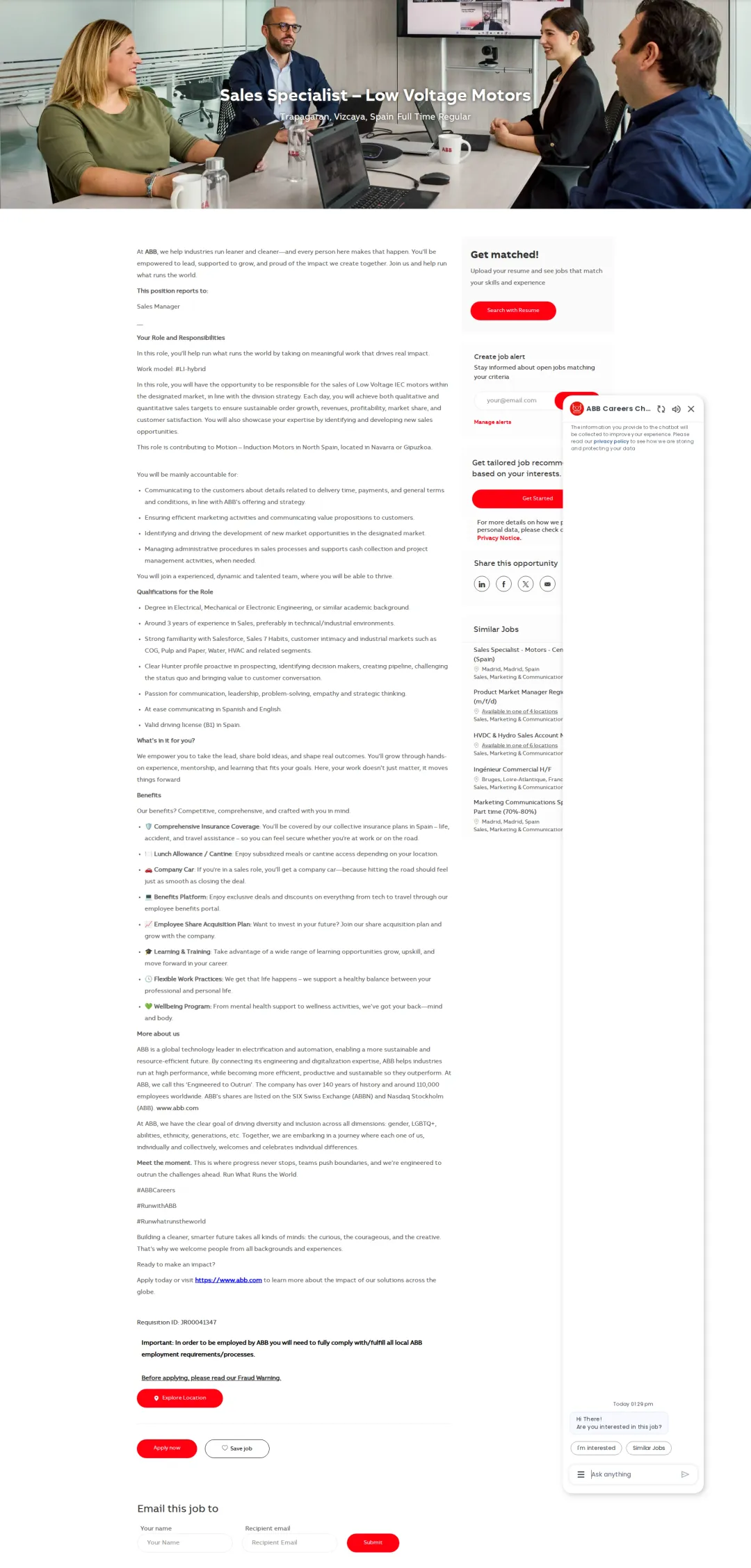 ABB코리아 Sales Specialist – Low Voltage Motors 채용공고