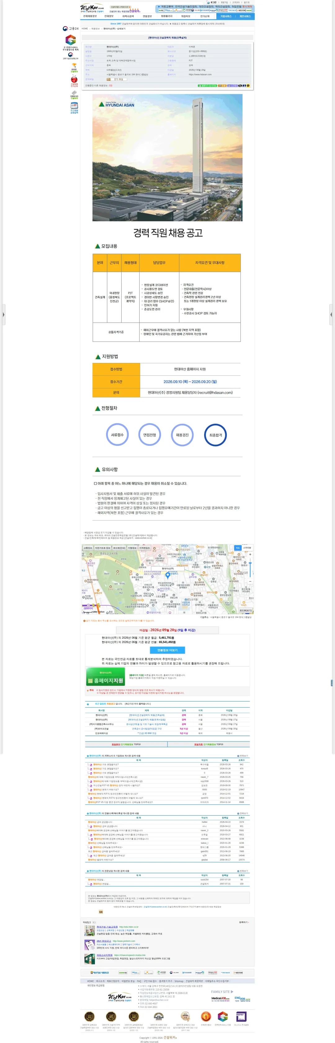 현대아산 [현대아산] 건설경력직 채용(건축설계) 채용공고