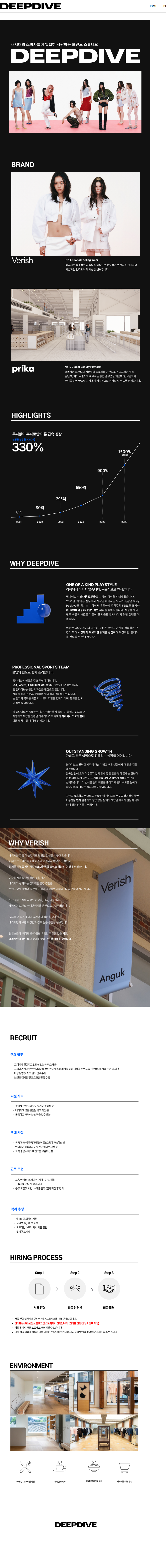 딥다이브 [베리시 안국] 플래그십 스토어 파트타이머 채용공고
