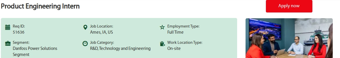 댄포스코리아 Product Engineering Intern 채용공고