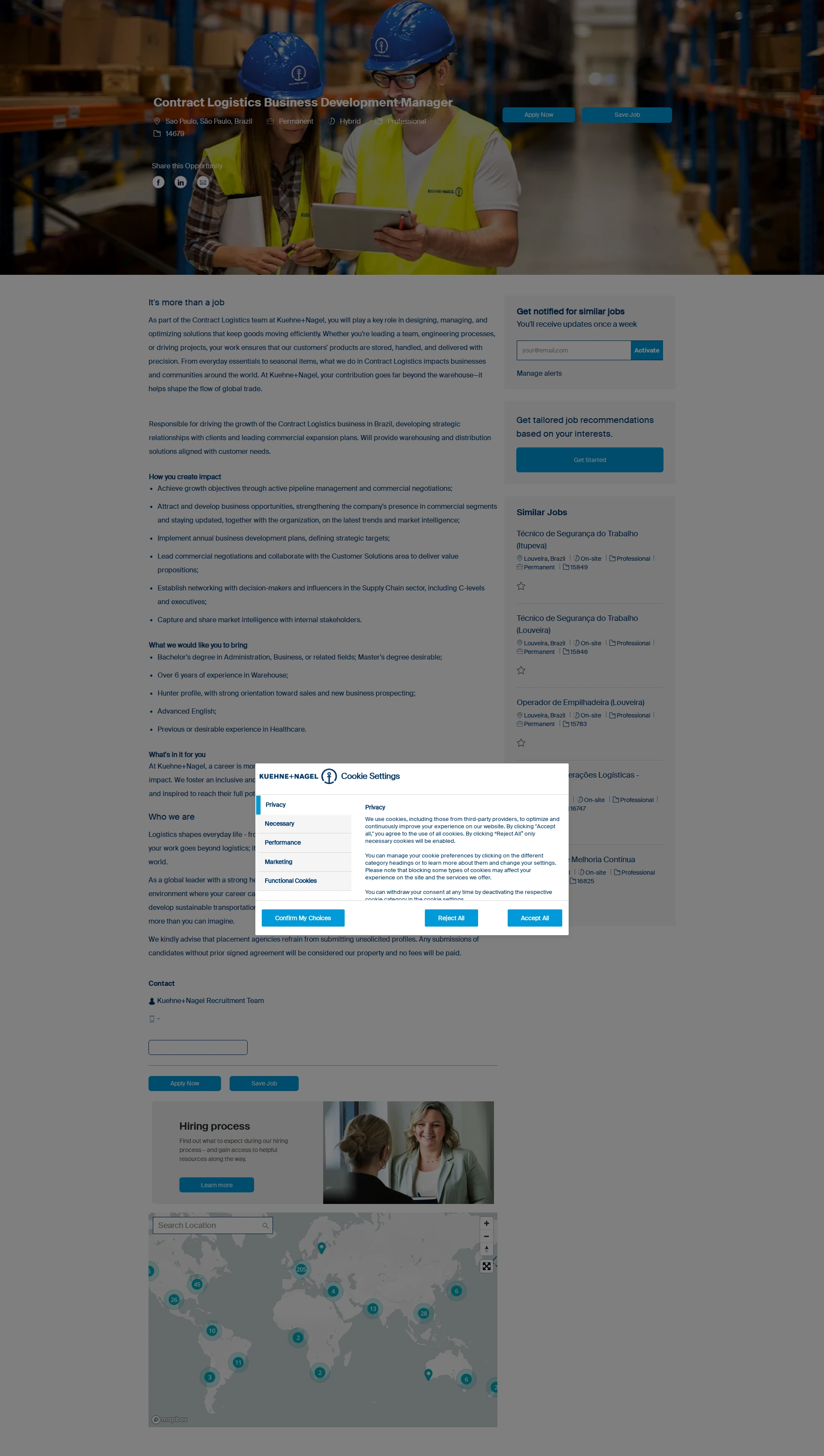 퀴네앤드나겔 Contract Logistics Business Development Manager 채용공고