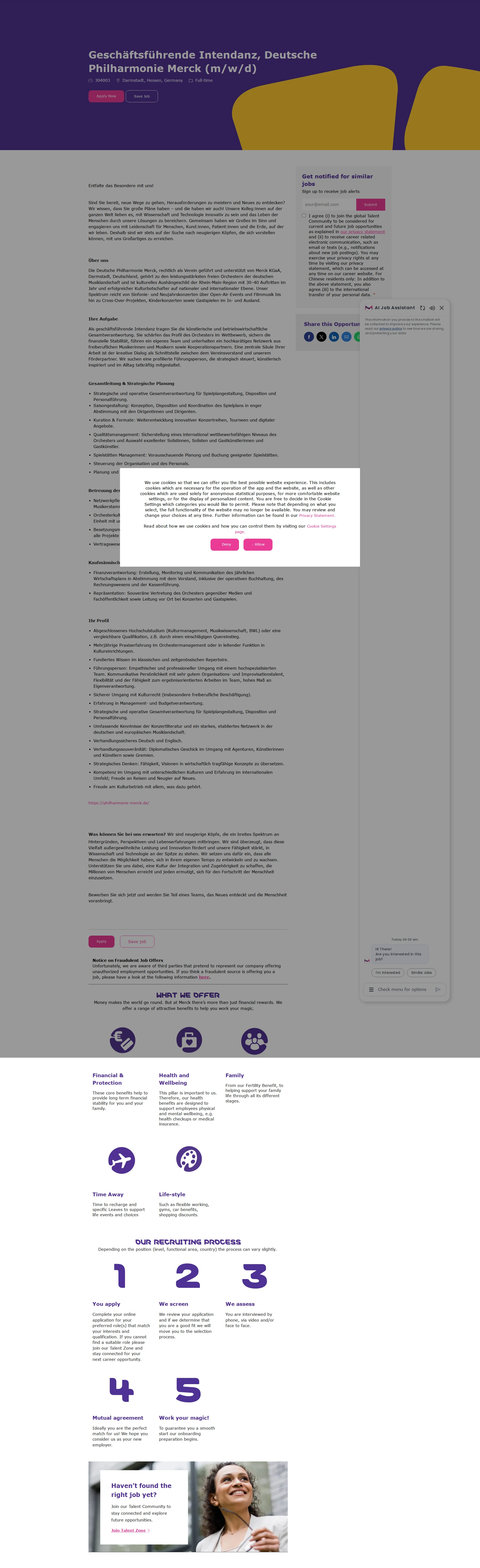 머크 Geschäftsführende Intendanz, Deutsche Philharmonie Merck (m/w/d) 채용공고