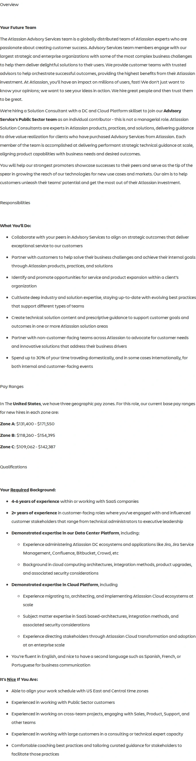 아틀라시안 Solution Consultant, Data Center & Cloud Platform 채용공고