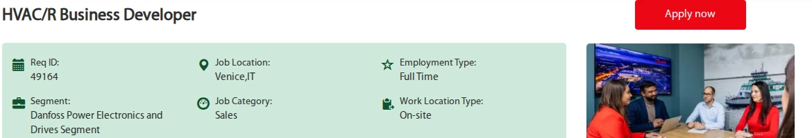 댄포스코리아 HVAC/R Business Developer 채용공고