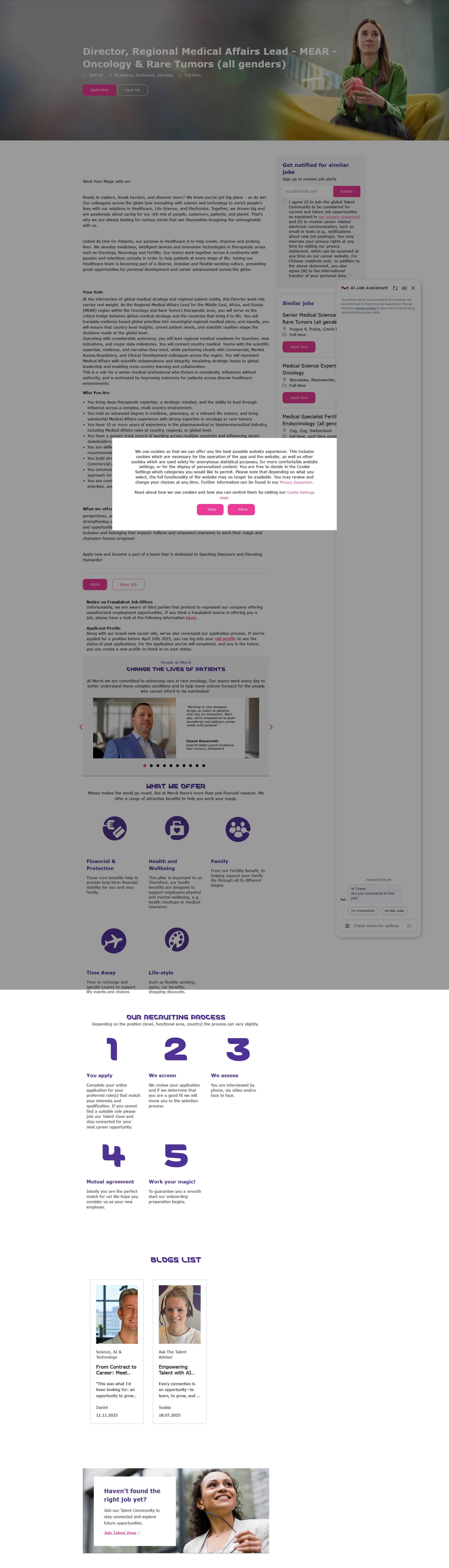 머크 Director, Regional Medical Affairs Lead - MEAR - Oncology & Rare Tumors (all genders) 채용공고