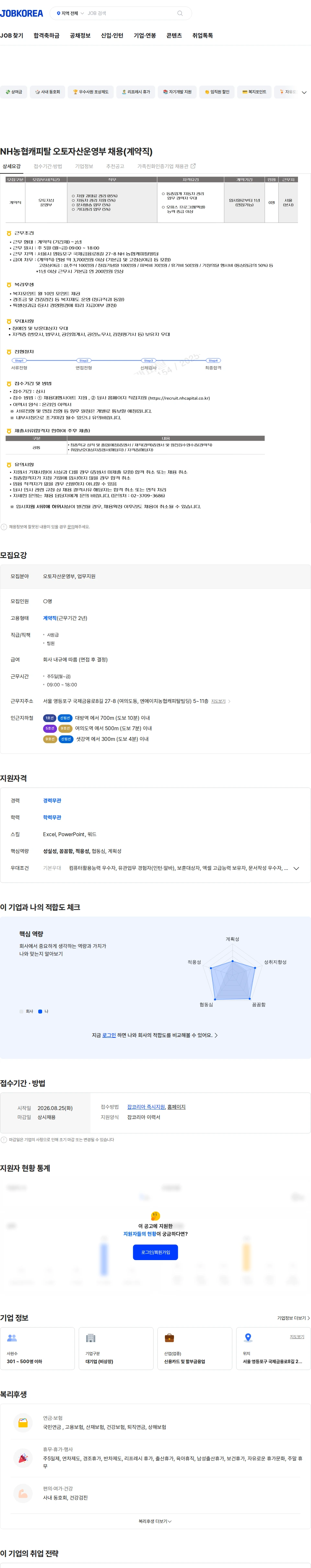 NH농협캐피탈 NH농협캐피탈 오토자산운영부 채용(계약직) 채용공고