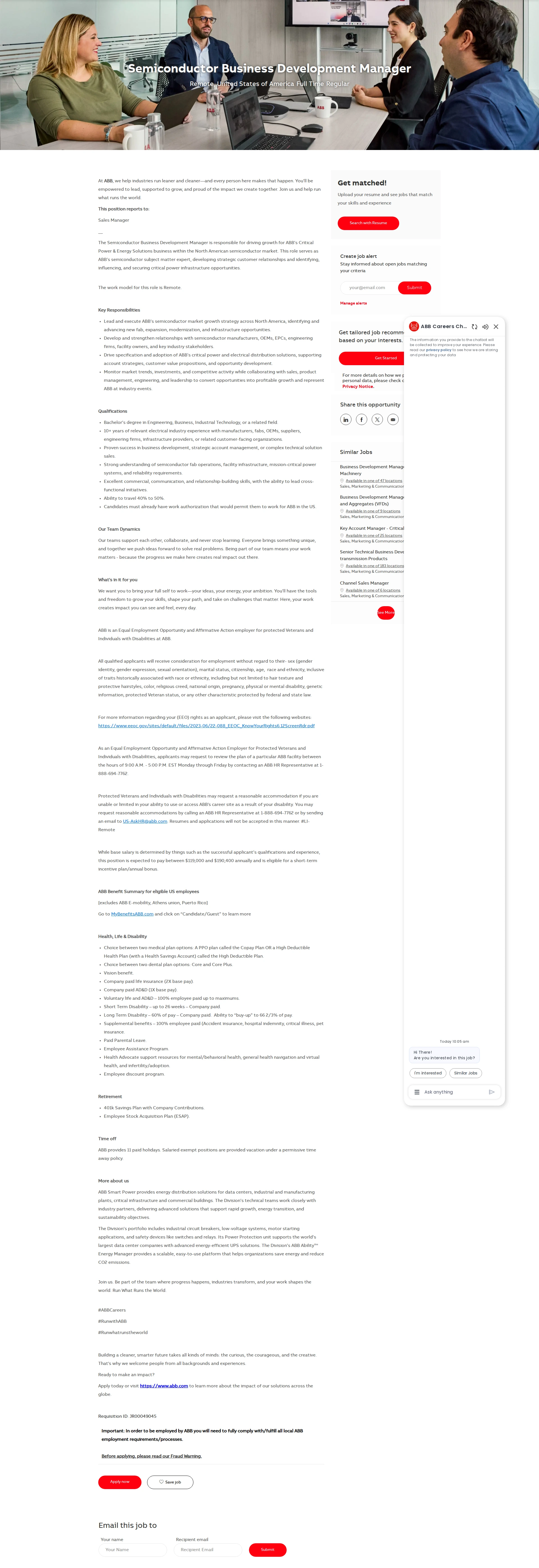 ABB코리아 Semiconductor Business Development Manager 채용공고