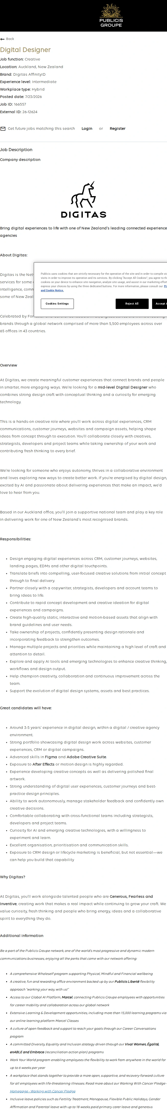Publicis Groupe Digital Designer 채용공고