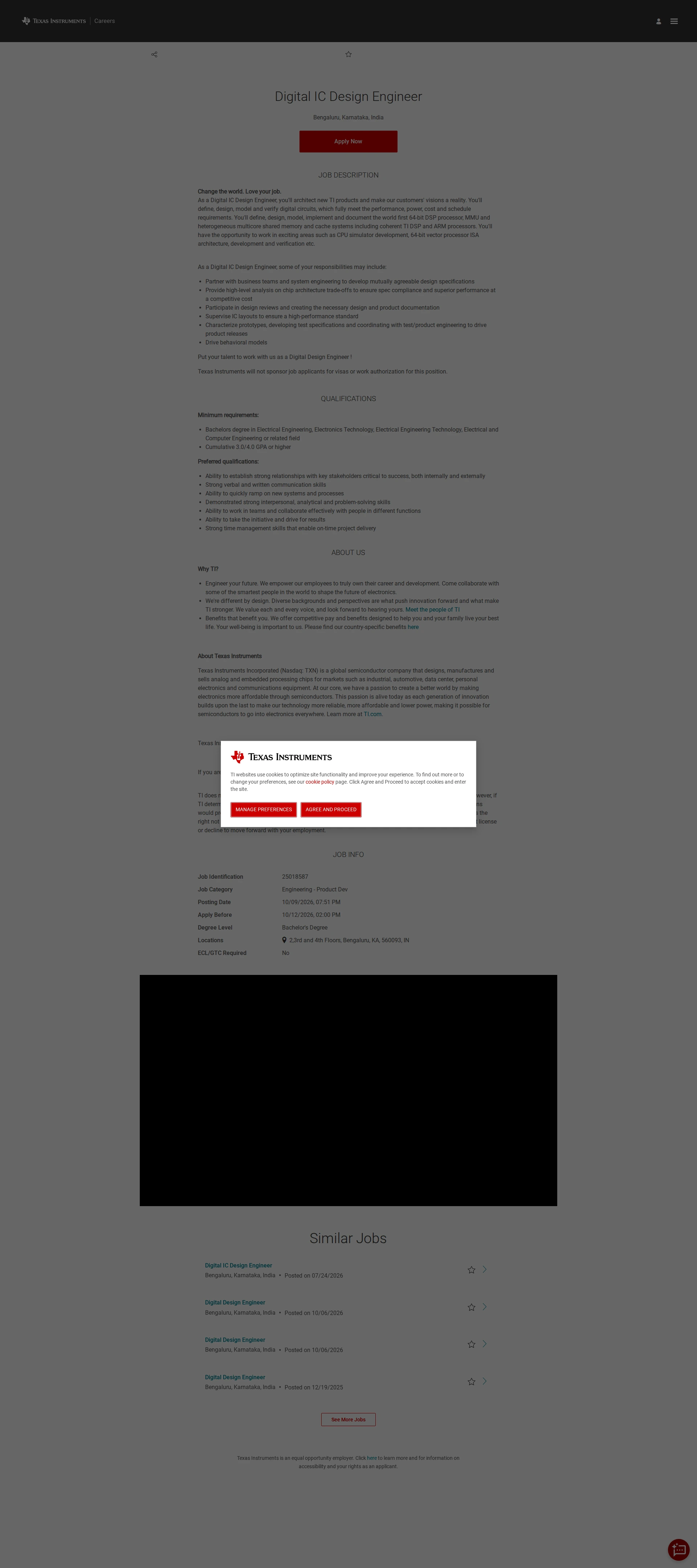 텍사스인스트루먼트코리아 Digital IC Design Engineer 채용공고