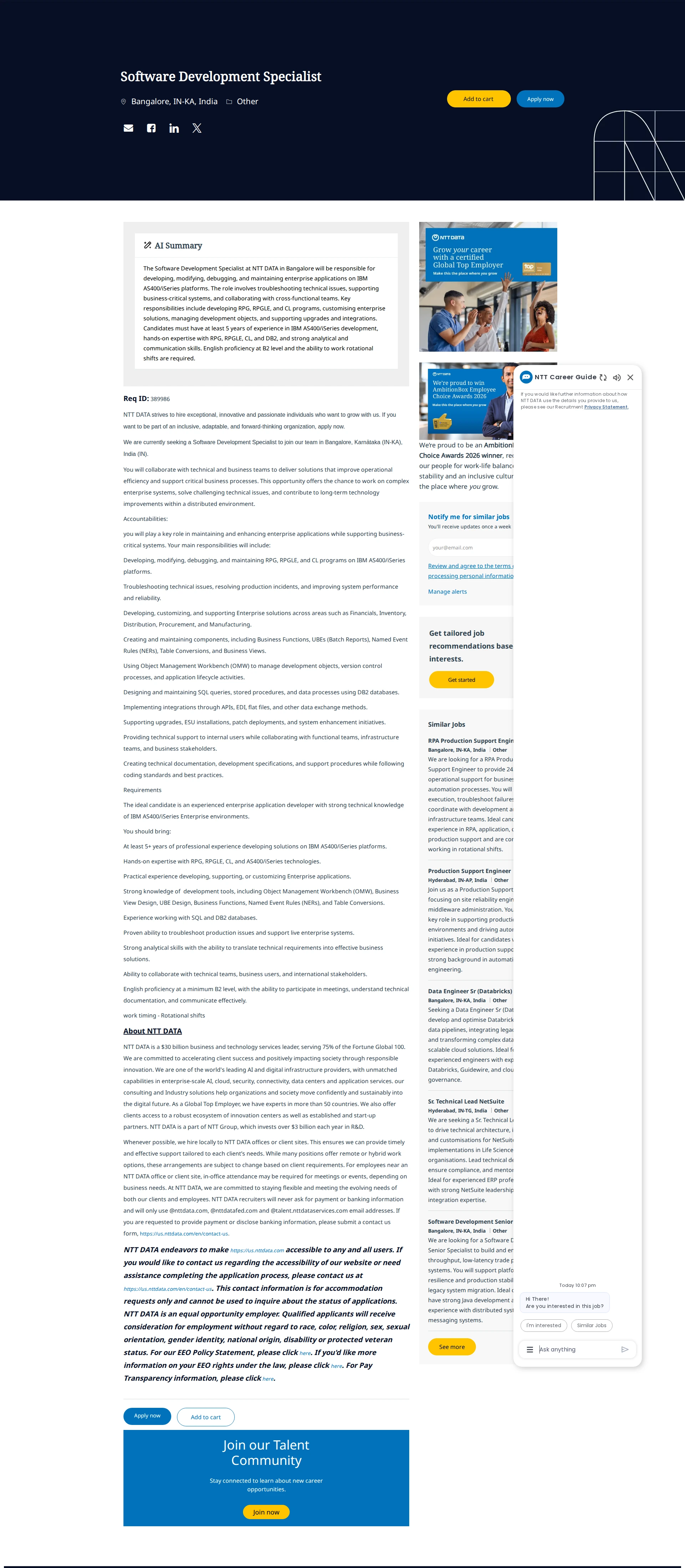[NTT데이터] Software Development Specialist 채용 | IT_개발
