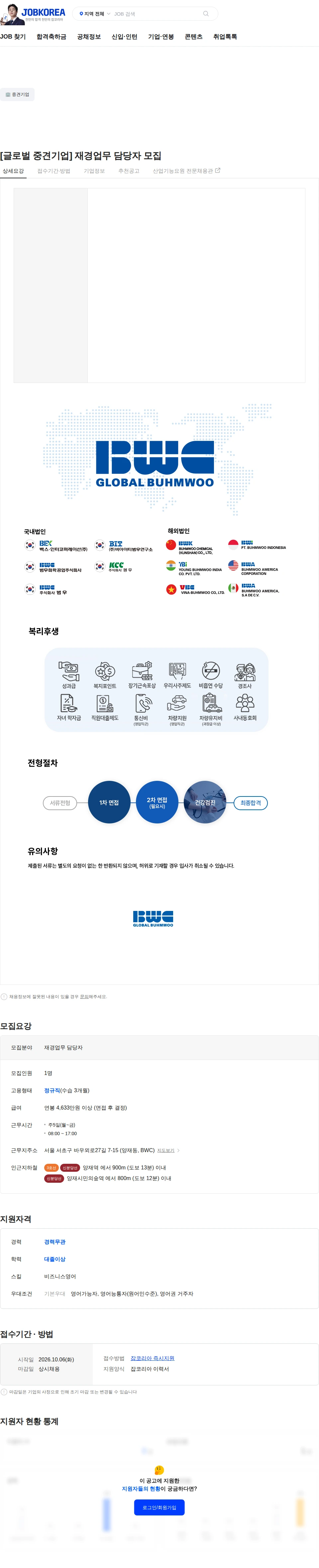 벡스인터코퍼레이션 [글로벌 중견기업] 재경업무 담당자 모집 채용공고