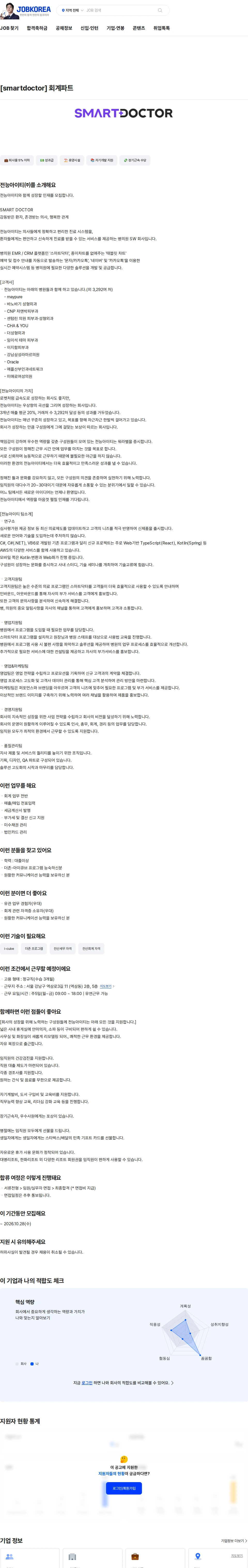 전능아이티 [smartdoctor] 회계파트 채용공고
