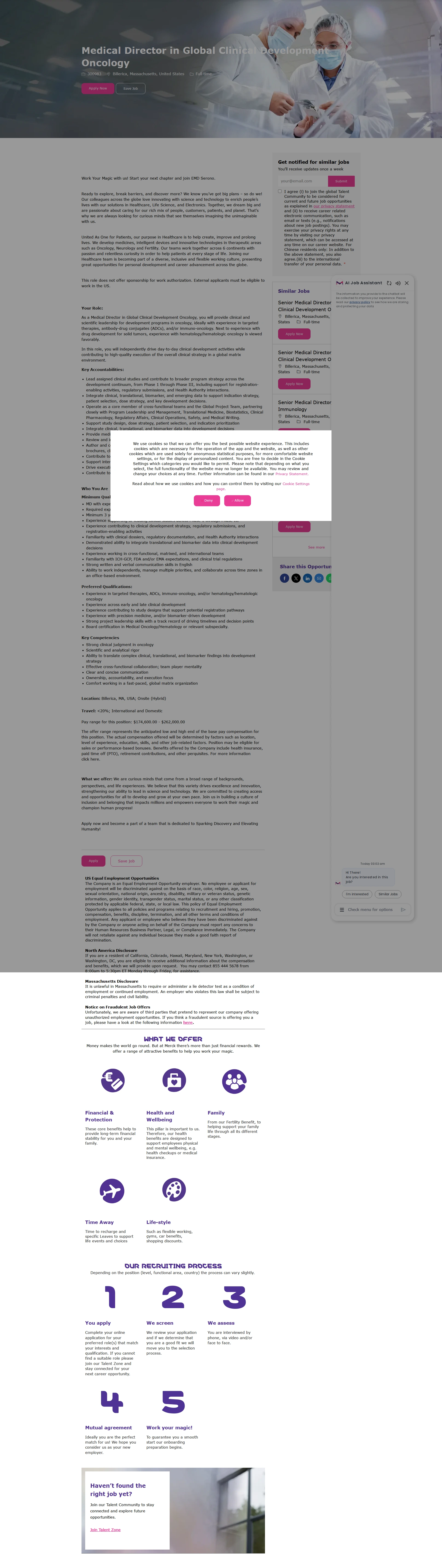 머크 Medical Director in Global Clinical Development Oncology 채용공고