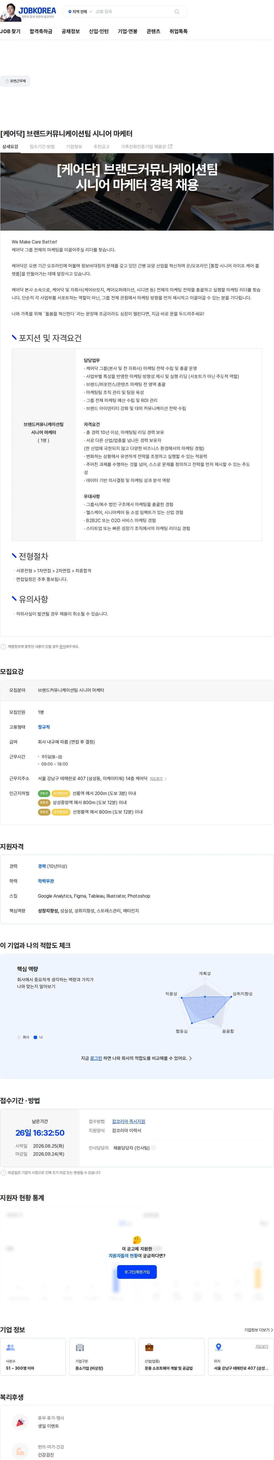 케어닥 [케어닥] 브랜드커뮤니케이션팀 시니어 마케터 채용공고