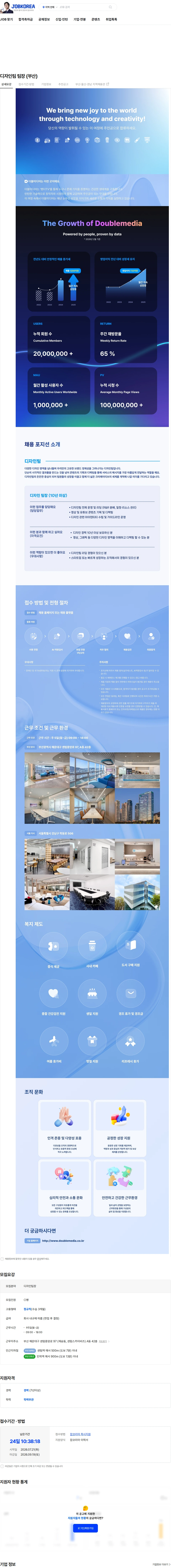 더블미디어 디자인팀 팀장 (부산) 채용공고