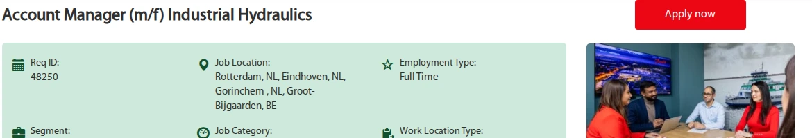 댄포스코리아 Account Manager (m/f) Industrial Hydraulics 채용공고