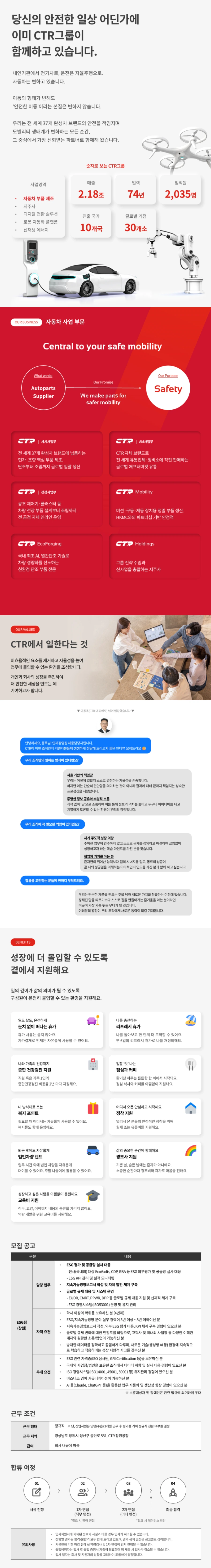 씨티알 CTR ESG팀 (창원) 경력직 채용 채용공고