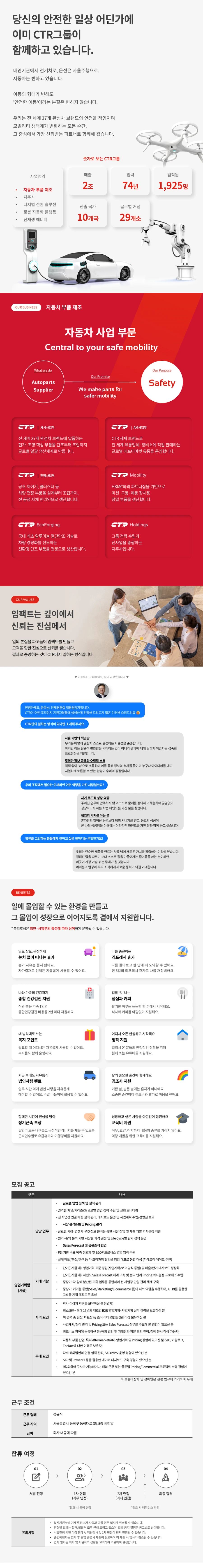 씨티알 CTR AM부문 영업기획팀 (서울) 팀장 채용 채용공고