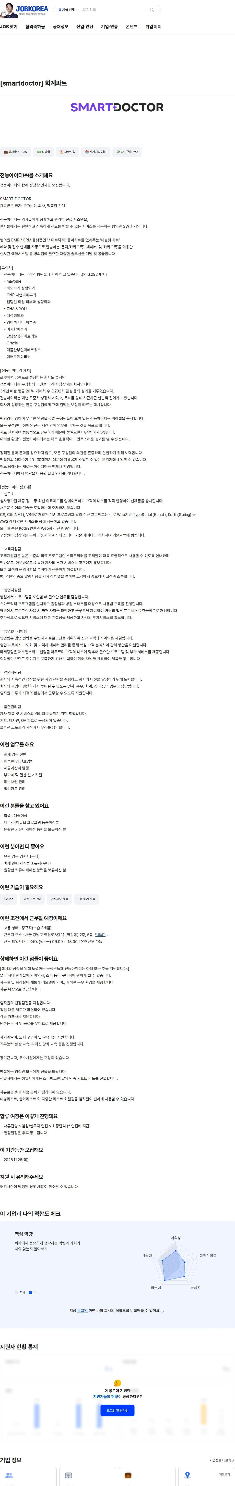 전능아이티 [smartdoctor] 회계파트 채용공고