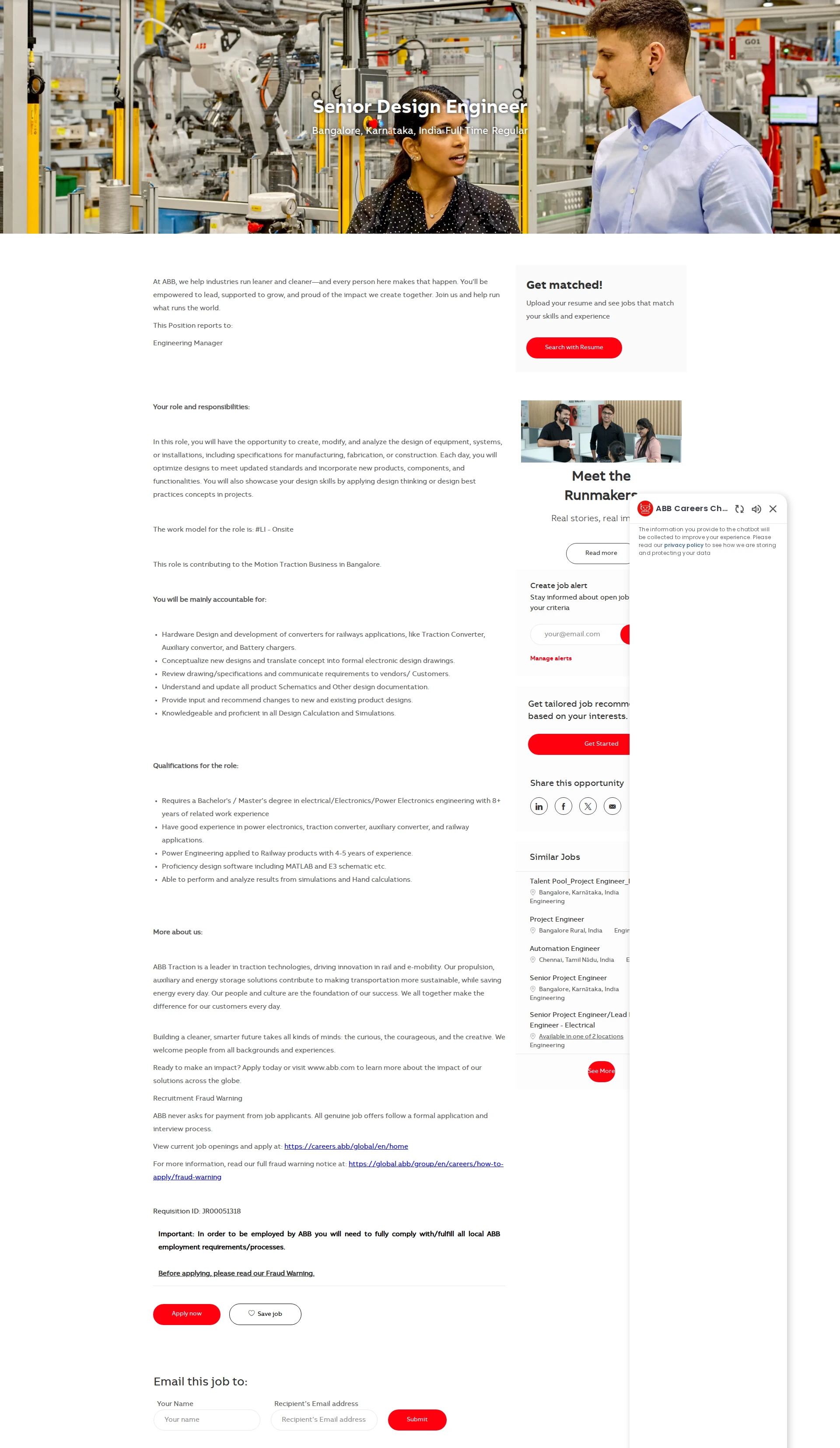 ABB코리아 Senior Design Engineer 채용공고