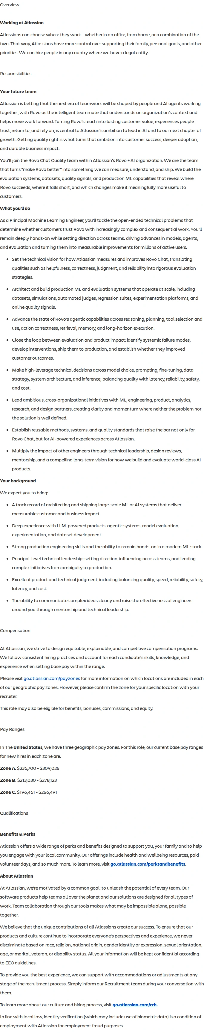 아틀라시안 Principle Machine Learning Systems Engineer 채용공고