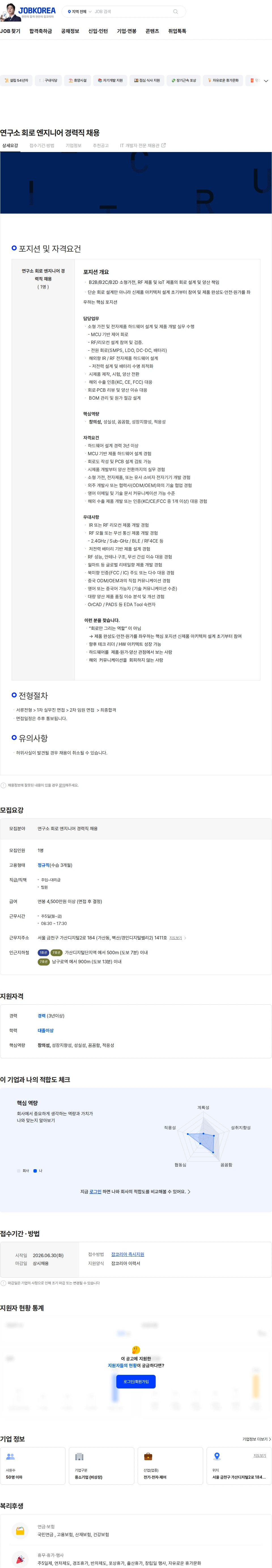 경인전자 연구소 회로 엔지니어  경력직 채용 채용공고