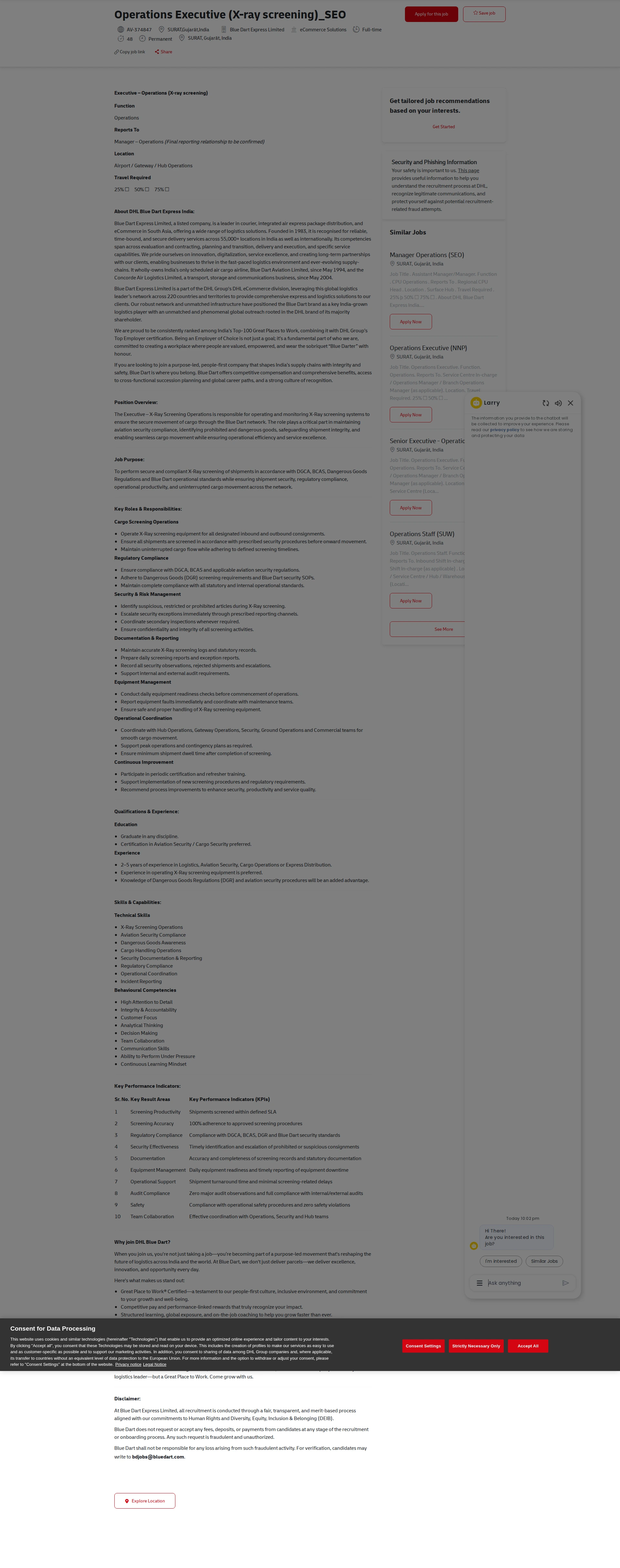 DHL Operations Executive (X-ray screening)_SEO 채용공고