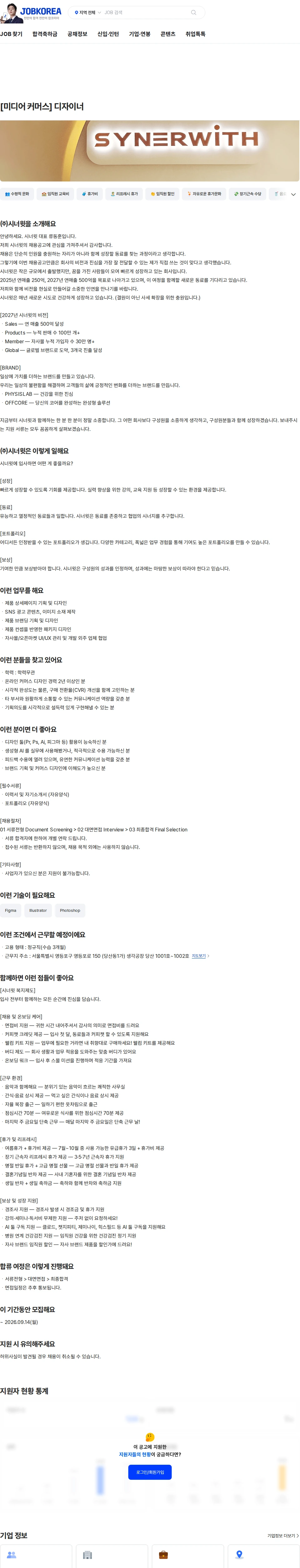 시너윗 [미디어 커머스] 디자이너 채용공고