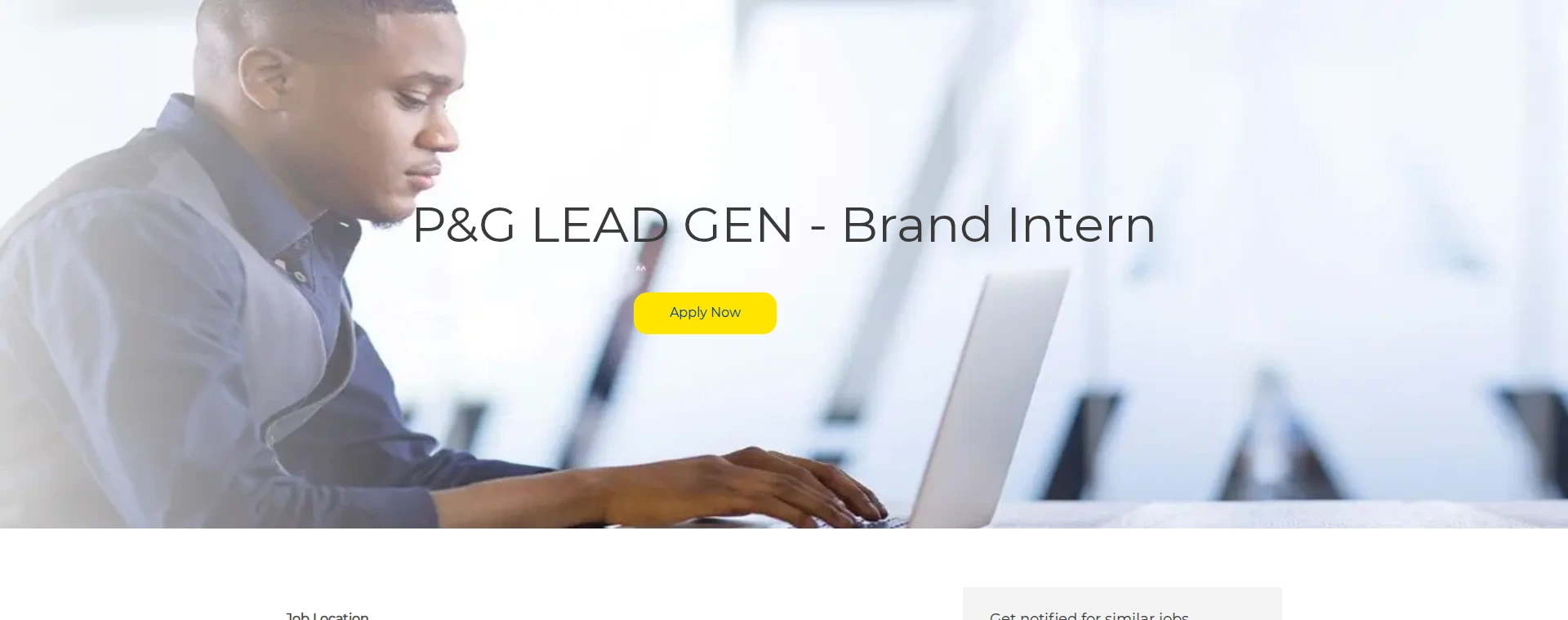 P&G P&G LEAD GEN - Brand Intern 채용공고