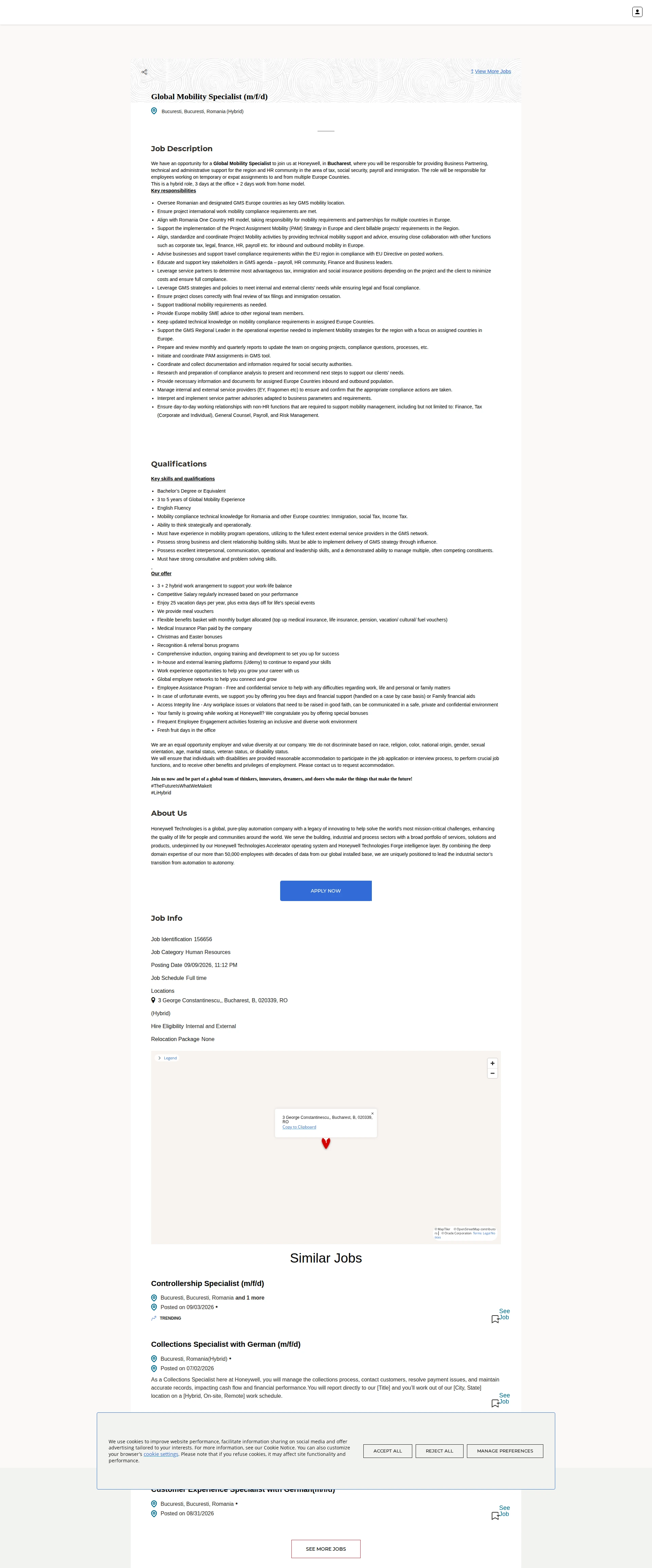 허니웰 Global Mobility Specialist (m/f/d) 채용공고