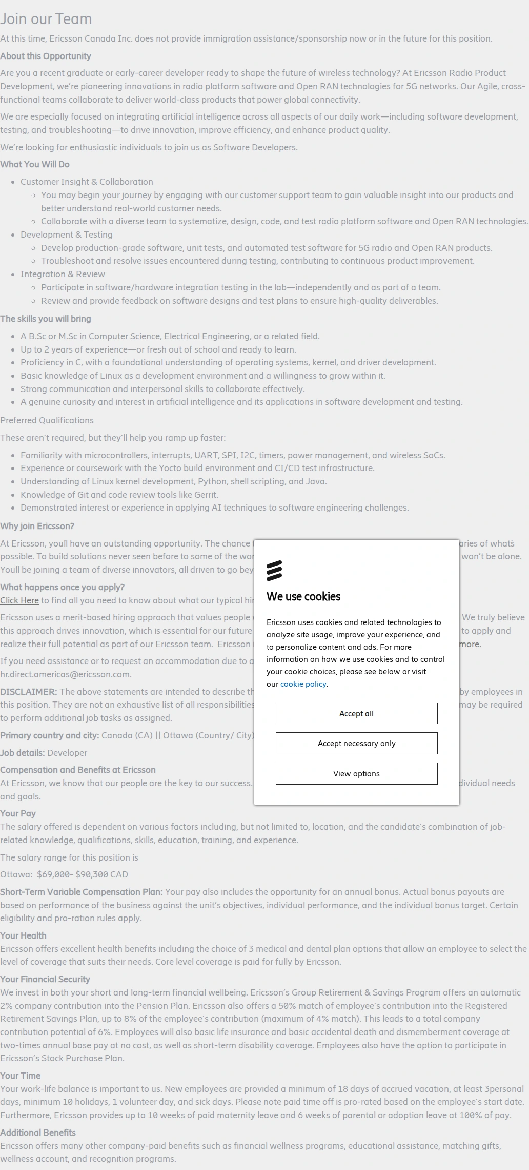 LG에릭슨 Developer 채용공고