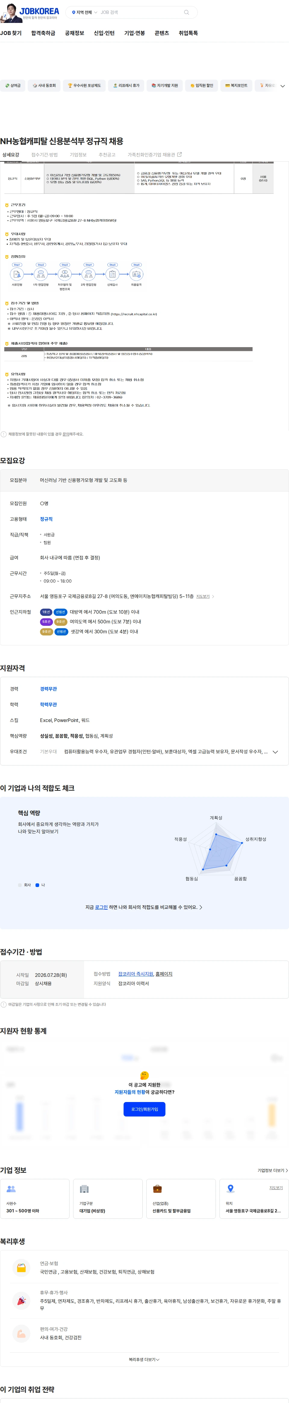 NH농협캐피탈 NH농협캐피탈 신용분석부 정규직 채용 채용공고