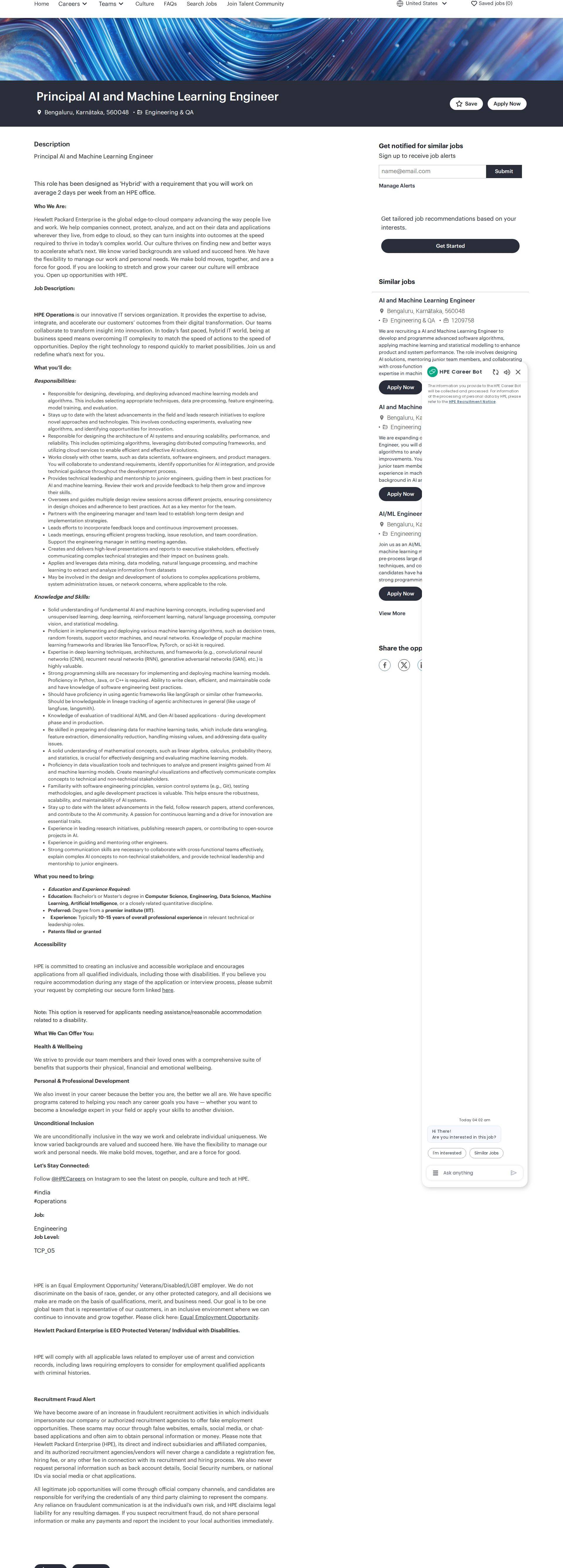 [HP] Principal AI and Machine Learning Engineer 채용 | AI_데이터